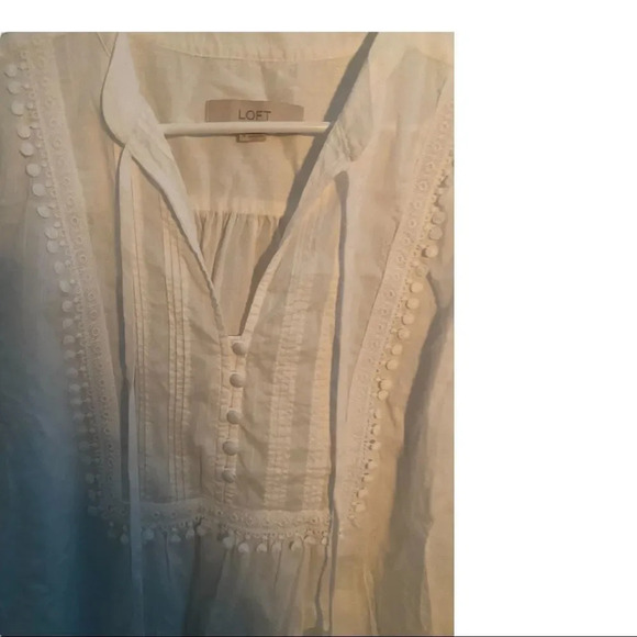 CLOSET CLOSING! LAST CHANCE NEW Loft M boho tassel blouse - Picture 2 of 5